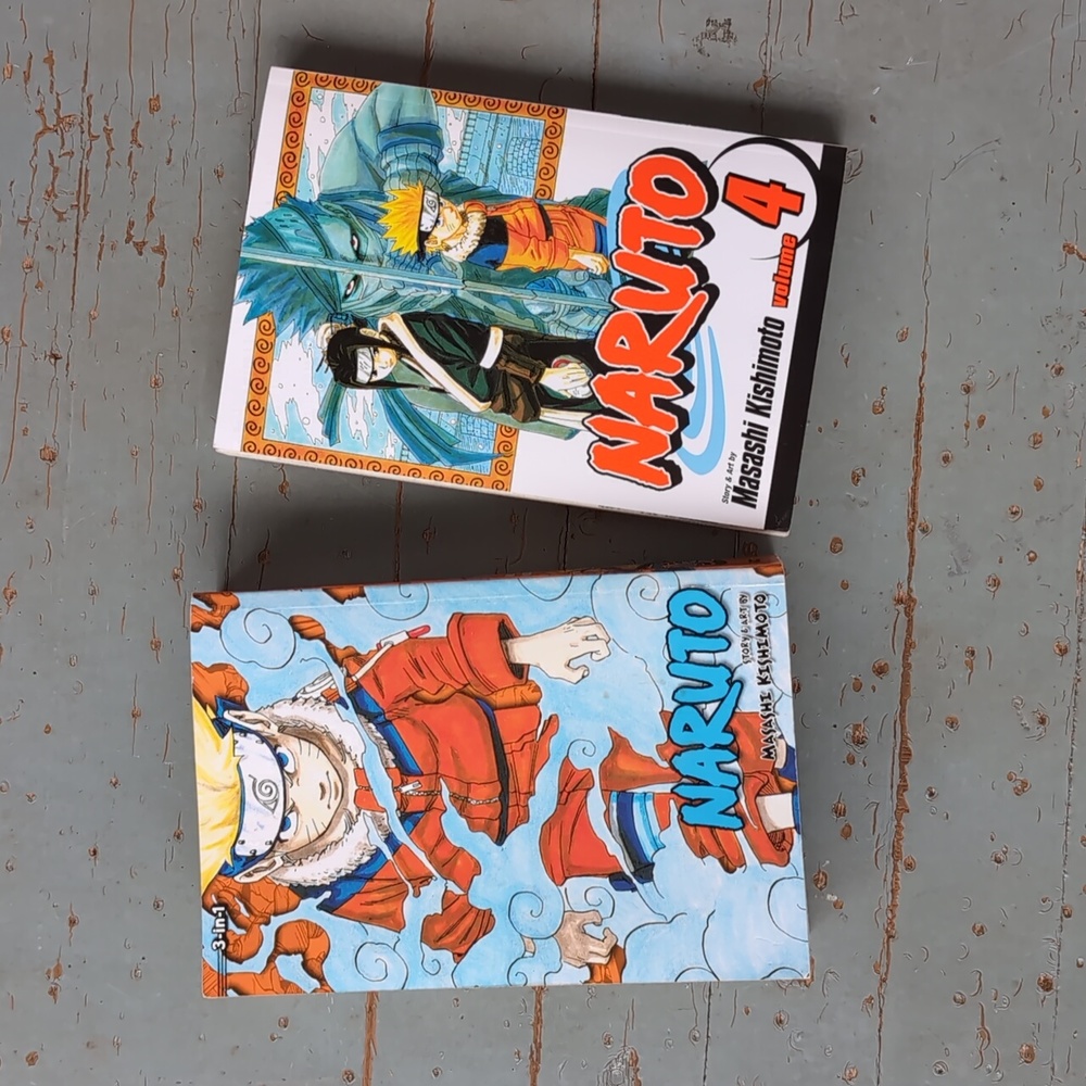 Naruto manga books 1 through 4